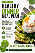 Healthy Dinner Meal Plan | 7 Days Of Quick & Light Evening Meals